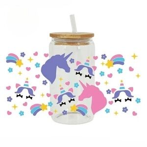 Unicorn Rainbow Frosted Tumbler